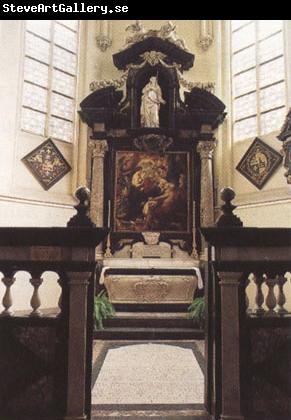 Peter Paul Rubens Rubes'funerary chapel in St Jacob's Church Antwerp,with the artist's (mk01)